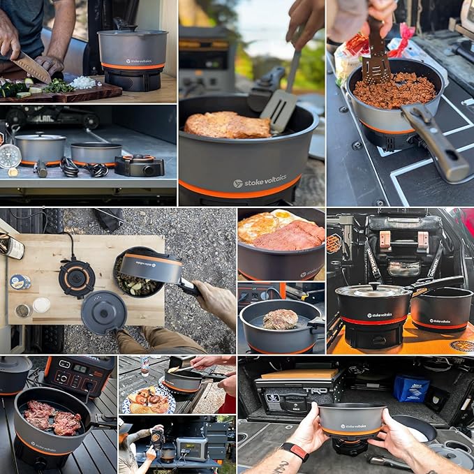 Electric Cookware Included Joulle Kettle French Press Coffee Maker &amp Nomad Cooking System Multi-Functional Cooking Gear for Travel Electric Vehicles Car Camping Overland Vanlife