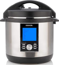 Zavor LUX LCD 6 Quart Programmable Electric Multi-Cooker: Pressure Cooker Slow Cooker Rice Cooker Yogurt Maker Steamer and more - Stainless Steel (ZSELL02)