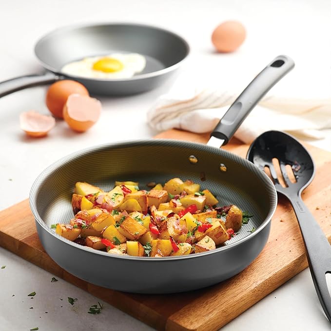 18 Piece Non-stick Cookware Set - Steel Gray Color Complete Set for Home Kitchen Daily Cooking