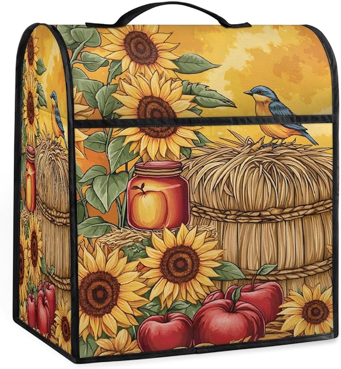 cfpolar Kitchen Aid Mixer Cover Compatible with 6-8 Quarts Sunflower Apples Bird Fall Stand Mixer Cover Kitchen Aid Mixers Accessories Appliance Organizer Bag Dust Covers with Zipper Pocket