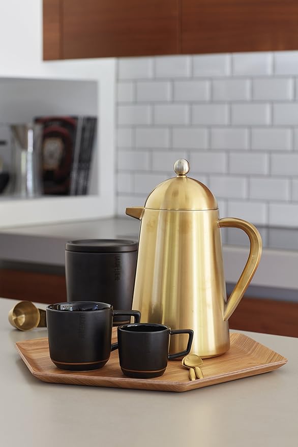 La Cafetière Thermique Insulated 8-Cup Cafetière French Press Coffee Maker Brushed Gold - 1 L (1¾ pint)