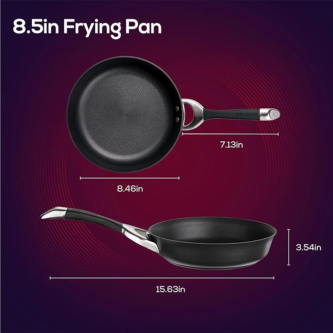 Circulon Symmetry Hard-Anodized Nonstick Frying Pan 8.5-Inch Black