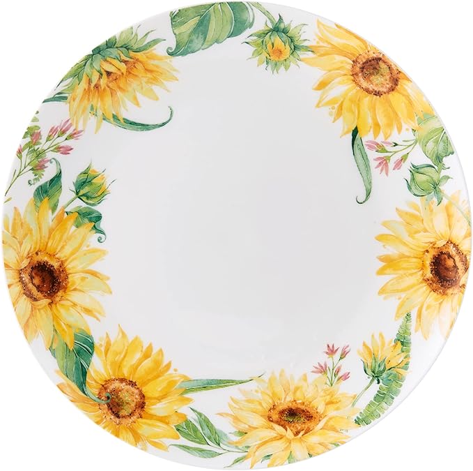 Mikasa Sunflower Bone China Lightweight Chip Resistant 16 Piece Dinnerware Set Service for 4 Multicolor