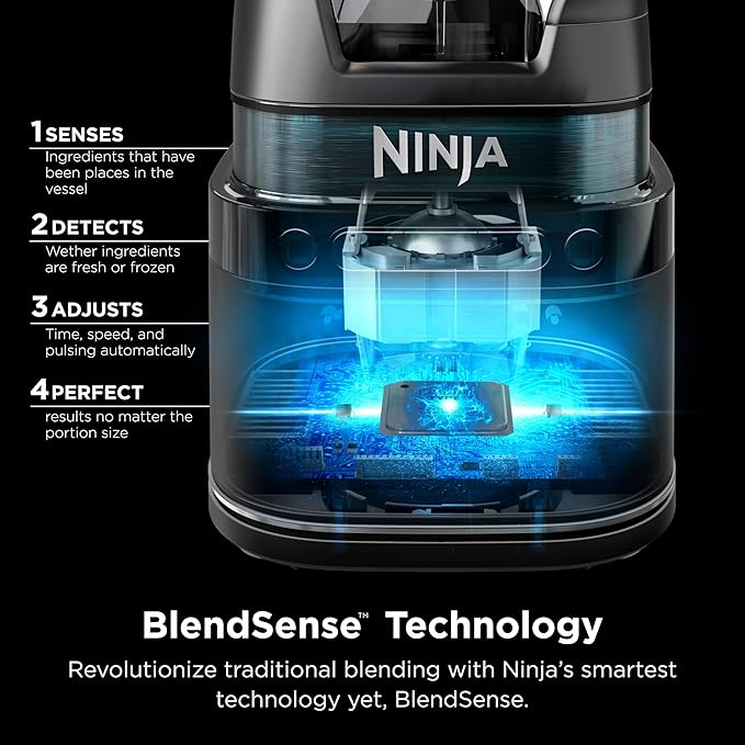 Ninja Blender | Best for Smoothies Frozen Drinks Shakes Veggie Chopper &amp More | 72 oz. Full Size Pitcher | Blender for Kitchens |1800 Watt | Black | TB201
