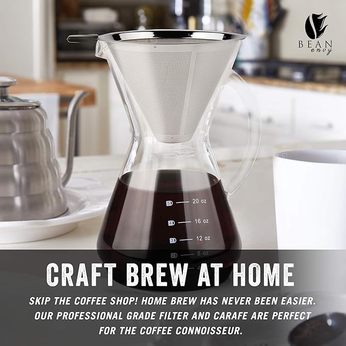 Bean Envy Pour Over Coffee Maker &amp Gooseneck Pour Over Coffee Kettle