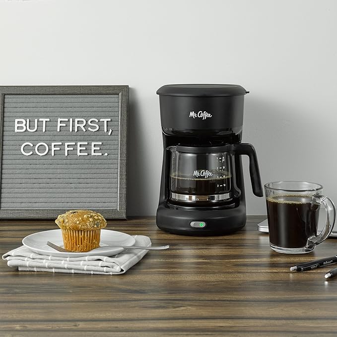 Mr. Coffee® 5-Cup Mini Brew Switch Coffee Maker Black
