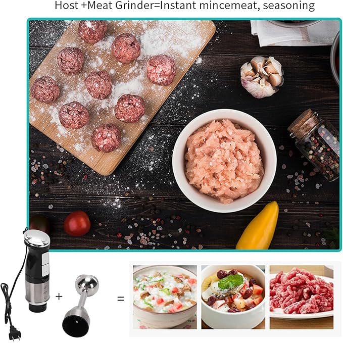 Hand Blender Portable Electric Immersion Blender with Ergonomic Grip and Easy Clean for Soups Purees and Smoothies