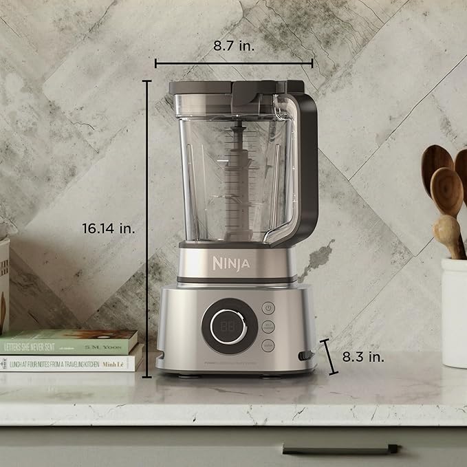 Ninja Blender &amp Food Processor Combo Foodi Power Blender System for Smoothies Bowls Spreads &amp Shakes 6 Functions 72-oz Pitcher To-Go Cups Silver SS401