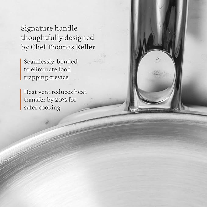 Hestan ProBond Luxe 10-Piece Cookware Set Professional Clad Stainless Steel ProCore Tri-Ply Clad Construction Polished Exterior Induction &amp Oven Safe