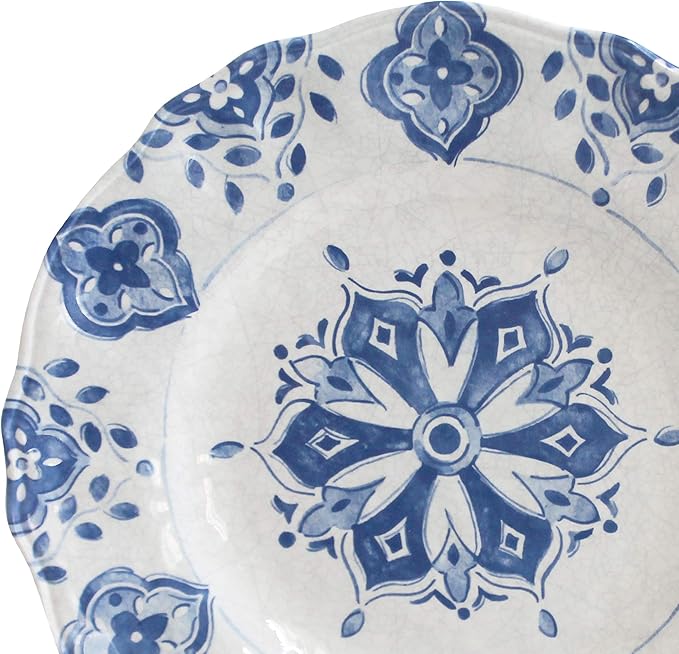 Le Cadeaux 12 Piece Luxury Melamine Dinnerware Set Service for 4 (12PCMRCB)