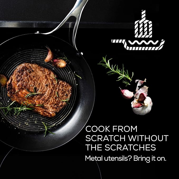 Circulon - S Series - SteelShield - Induction 3 Piece Saucepan Set- 16/18/20cm - Non stick - Dishwasher Safe - Stay Cool Handles and glass lids