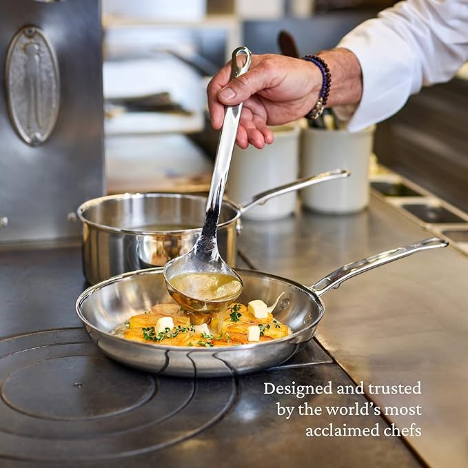 Hestan ProBond Luxe 10-Piece Cookware Set Professional Clad Stainless Steel ProCore Tri-Ply Clad Construction Polished Exterior Induction &amp Oven Safe