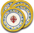 Italian Ceramic dinnerware set - Hand Painted kitchen Dishes sets for 4 - Made in ITALY Tuscany - Italian Pottery dinner plates - Home Decor Lemons ISCHIA Ceramics dishes set - Service For 4