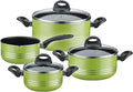 GSW 800396 Milano Aluminium Cooking Pot Set 4 Pieces Green 24 cm 7 Units