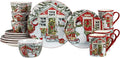 Certified International Snowman's Farmhouse 16 Pc. Dinnerware Set Service for 4