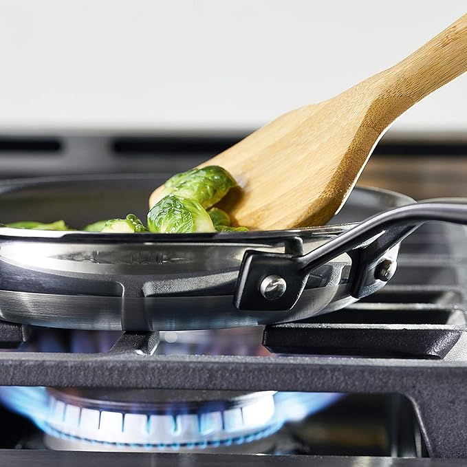 KitchenAid 5-Ply Clad Polished Stainless Steel Nonstick Fry Pan/Skillet 8.25 Inch