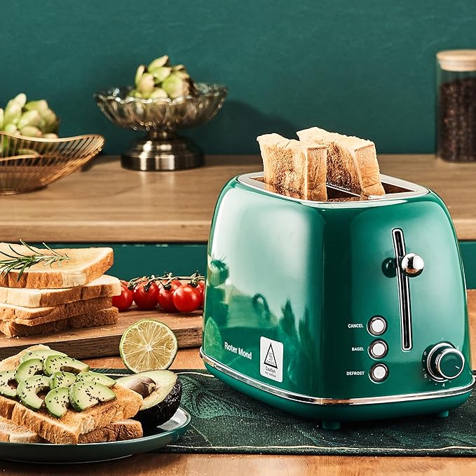 Roter Mond Retro 2 Slice Toaster + Electric Wine Opener Set for Merry Christmas