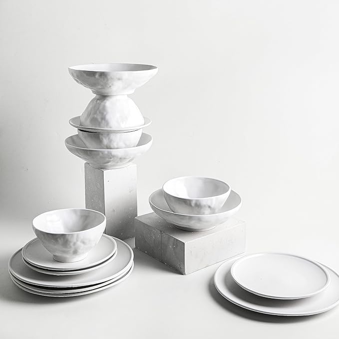 Stone by Mercer Project NENDO 32-Piece Dinnerware Set Stoneware White