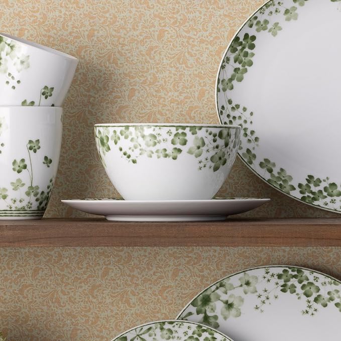 Noritake Bloomington Road Green 4-Piece Place Setting Serving for 1