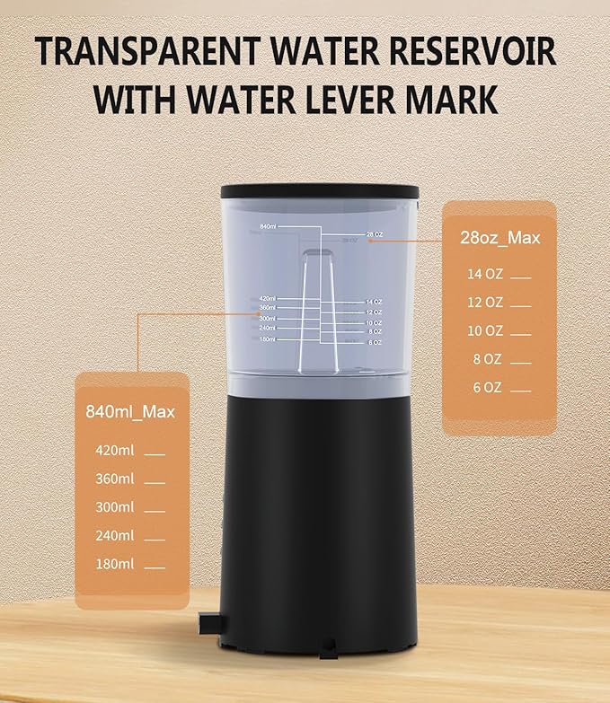 Single Serve Coffee Maker for K Cup &amp Ground Coffee with Milk Frother 6 to 14 Oz Brew Sizes Auto-Off Coffee Machine with Water Reservoir