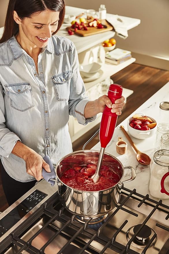 KitchenAid KHB1231QHSD 100 Year Limited Edition Queen of Hearts Corded Hand Blender 3 Speed Passion Red