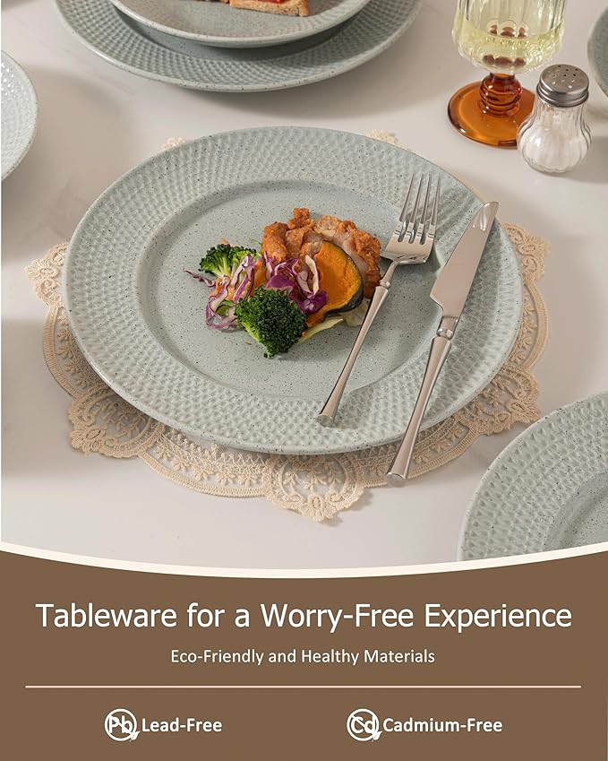 Dinnerware sets plates and bowls sets modern platesCeramic Dinnerware Sets12 Pieces Porcelain Lightweight PlatesScratch Resistant Dish Set (style - 12 4 - Set (12pcs))
