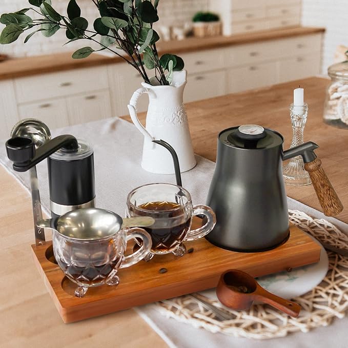 SOTECH Pour Over Coffee Maker Set Bundle with Black Dripper Stand Server
