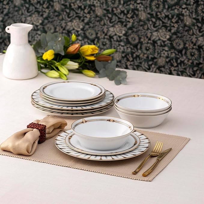 Noritake Empire Gold 12-Piece Dinnerware Set Service For 4
