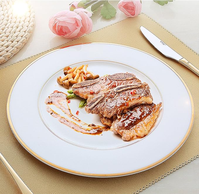 Light luxury Bone China Dinnerware Sets Service for 2Delicate afternoon tea Dinnerware SetSteak Dinner Plates Dish Setwedding hotel family gathering banquet