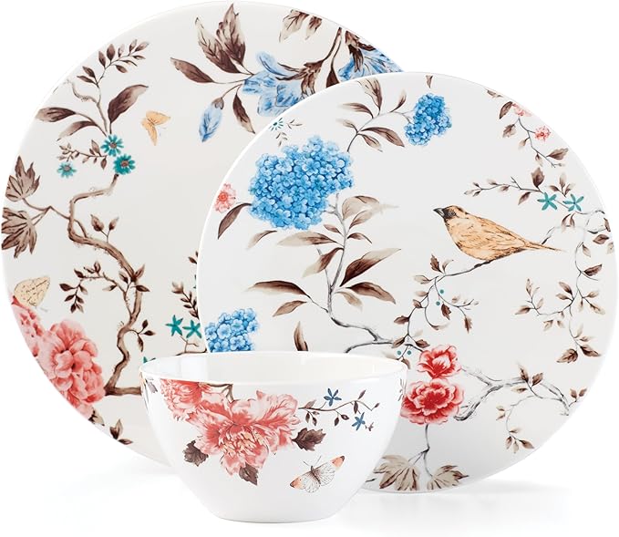 Lenox Sprig &amp Vine 12-Piece Dinnerware Set 17.30 LB White