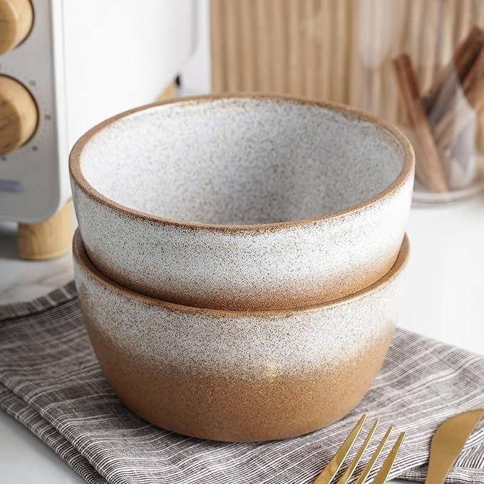 Stone Lain Vince Rustic Stoneware Reactive Glaze Dinnerware Set Service for 4 Brown 16 Piece