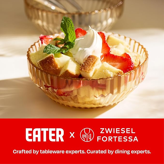 Eater x Zwiesel Fortessa Seraphina Glass 12 Piece Dinnerware Set (Service for 4) Ginger Gold