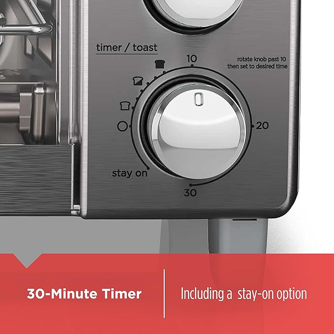 BLACK+DECKER 4-Slice Toaster Oven with Natural Convection Stainless Steel TO1760SS (TO1760SST-1)