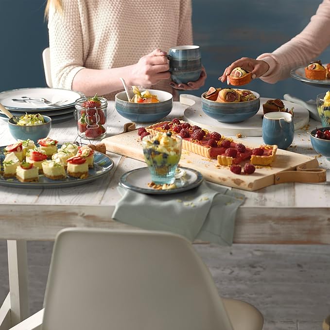 Denby Azure Coast Stoneware Dinner Set 16-Piece - Turquoise