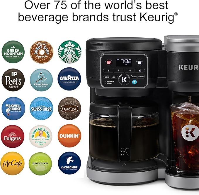 Keurig K-Duo Hot &amp Iced Single Serve &amp Carafe Coffee Maker MultiStream Technology 72oz Reservoir (Gen 2)
