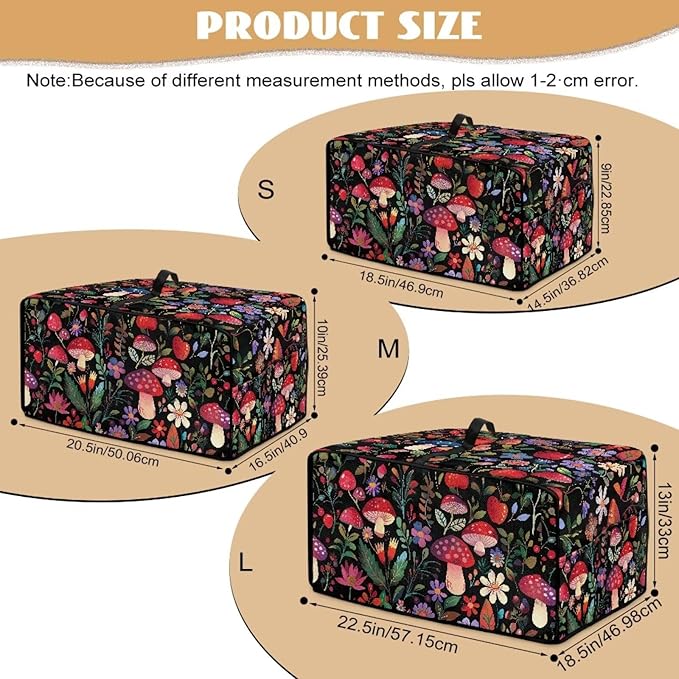 Doojoayie Mushroom Toaster Cover 4 Slice Bread Making Machine Dustproof Protector Dust-proof Appliance Covers for Toaster/Small Appliance/Air Fryer