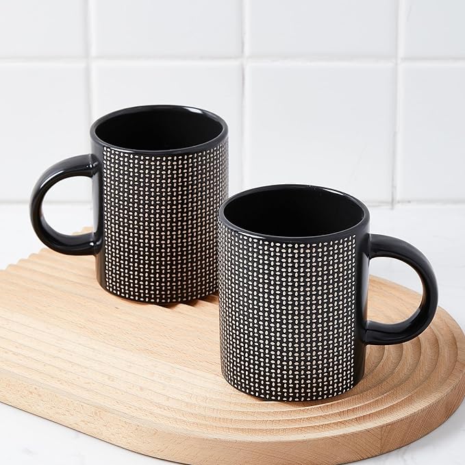 Stone Lain Daisy Stoneware 32-piece Round Dinnerware Set Brown and Black