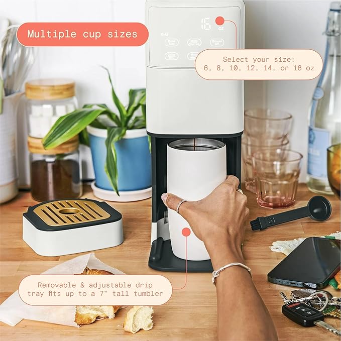 Perfect Grind™ Programmable Single Serve Coffee Maker White Icing by Drew Barrymore (White Icing)