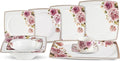 Lorenzo 30 Piece Elegant Bone China Service for 4 Loretta Dinnerware Sets Multicolor