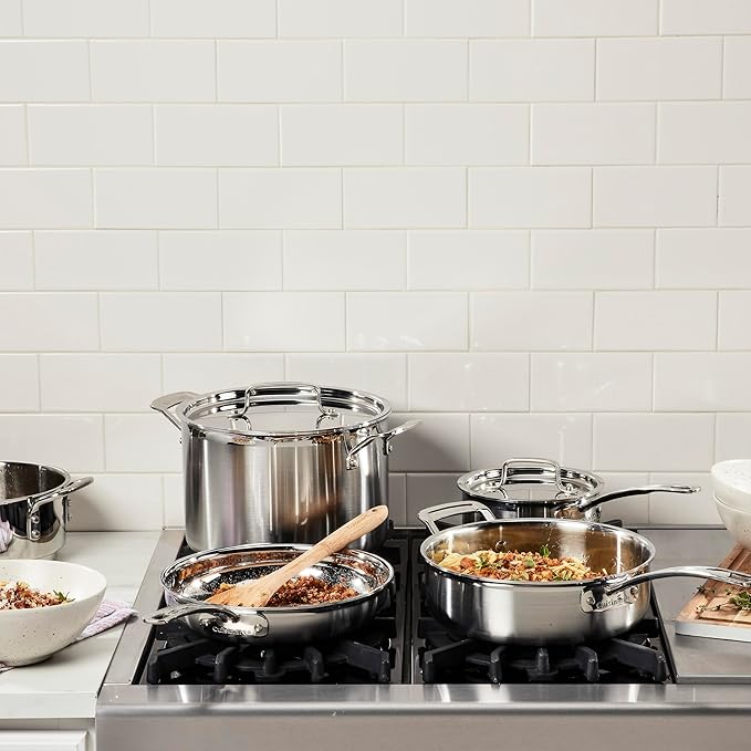 Cuisinart 12 Piece Cookware Set MultiClad Pro Triple Ply Silver MCP-12N &amp CCO-50BKN Deluxe Electric Can Opener Black