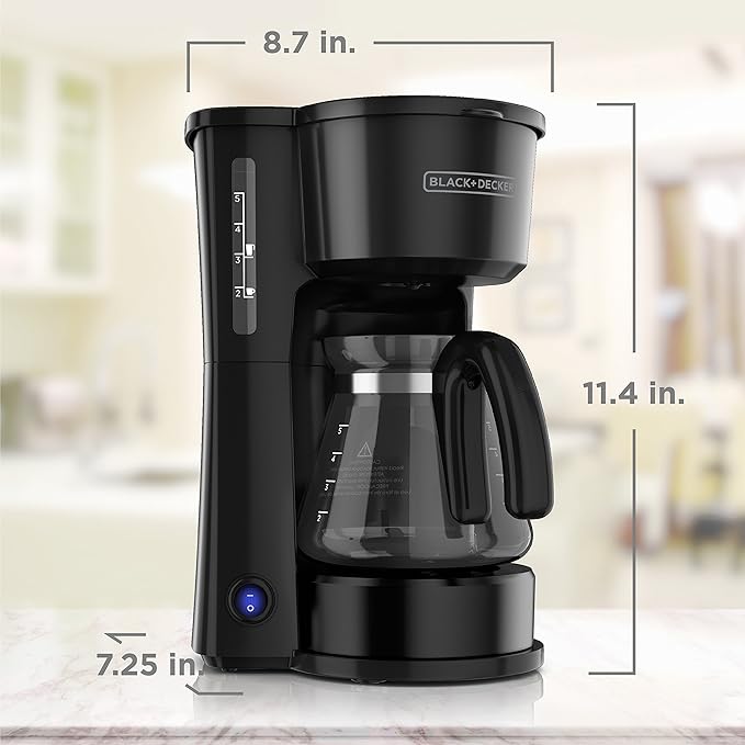 BLACK+DECKER CM0755BZ 4-in-1 5-Cup* Station Coffeemaker Black 5 Cup