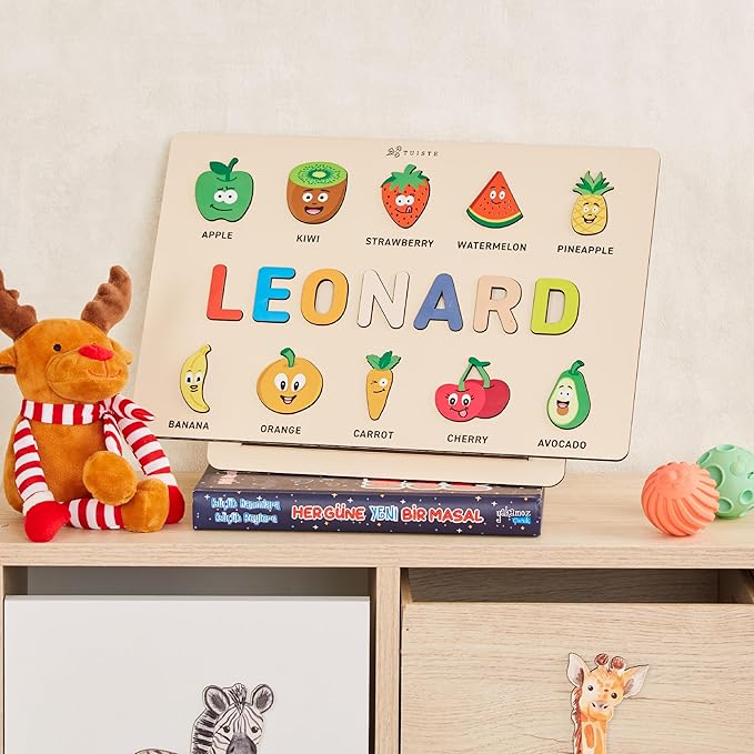 Personalized Name Puzzle for Toddlers 1-3 Customized Heirloom Baby Girl Keepsake Gift Custom Luxury Baby Boy Gift Premium Wooden Name Puzzle for Kids Custom Baby Stuff Nursery Room Decor