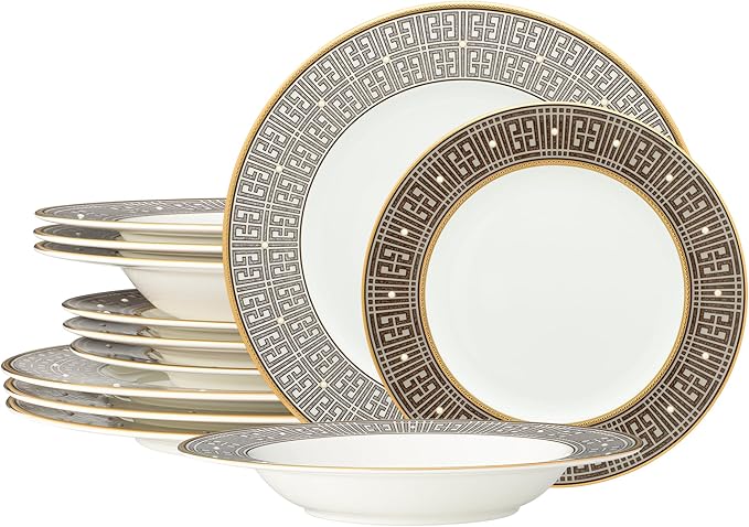 Noritake Infinity Bronze 12-Piece Dinnereware Set Service for 4