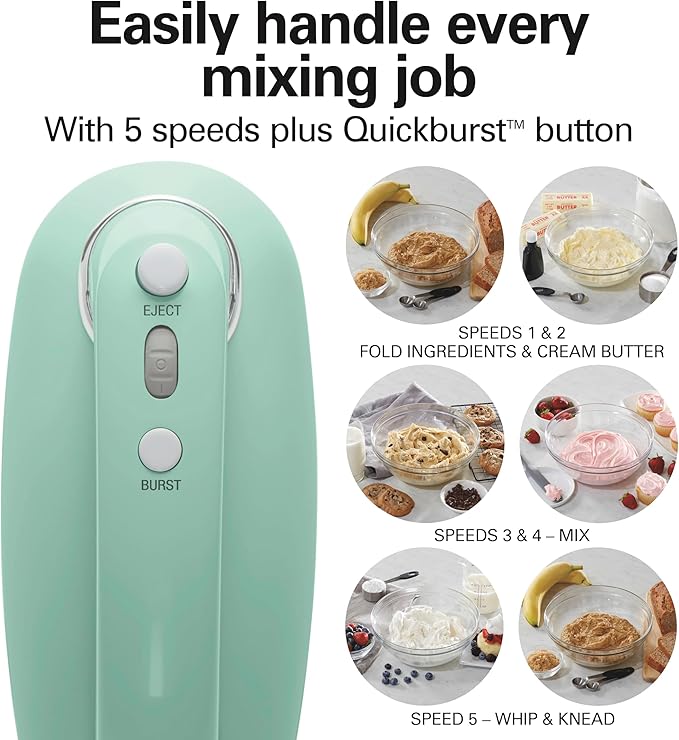Hamilton Beach 700W 40oz Wave Action Blender and 5-Speed 1.3Amp Electric Hand Mixer Bundle