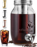 Zulay Kitchen 1.5 Liter Cold Brew Coffee Maker with EXTRA-THICK Glass Carafe &amp Stainless Steel Mesh Filter - Premium Iced Coffee Maker Cold Brew Pitcher &amp Tea Infuser