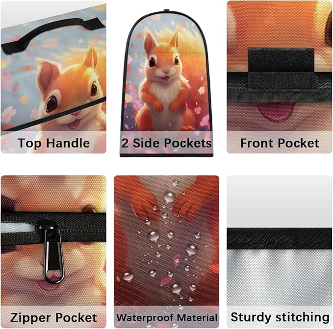 cfpolar Kitchen Aid Mixer Cover Compatible with 6-8 Quarts Cute Squirrel Flowers Stand Mixer Cover Kitchen Aid Mixers Accessories Appliance Organizer Bag Dust Covers with Zipper Pocket