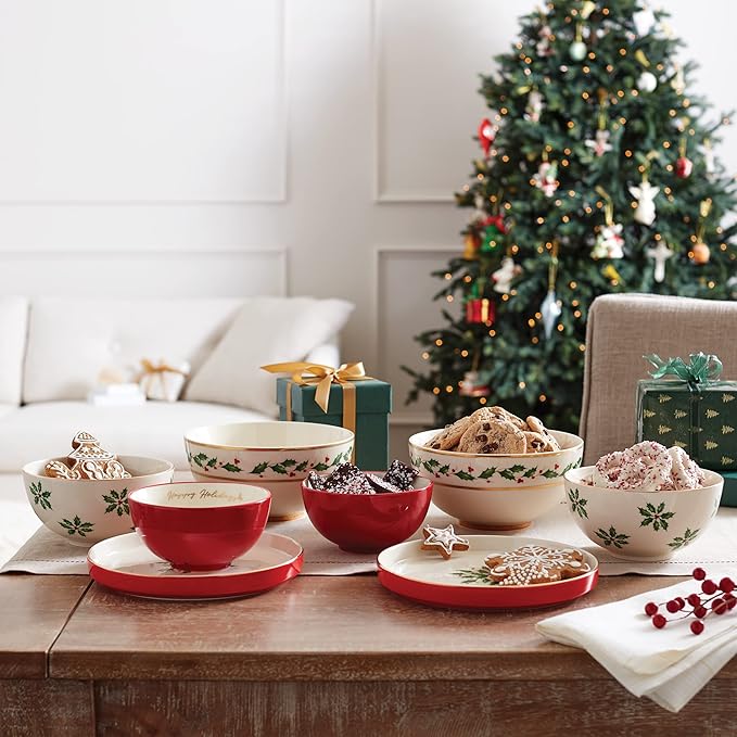 Lenox 893494 Holiday Luna Nesting Dinnerware Set Christmas Hosting