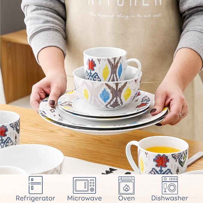 VEWEET Porcelain Dinnerware Set 53