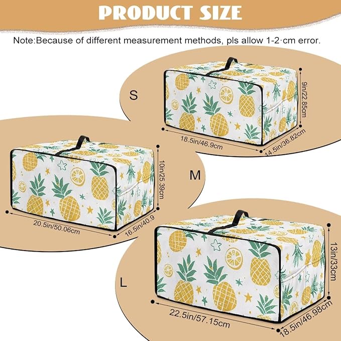 Doojoayie Pineapple Appliance Covers 8 Slice Toaster Cover Universal Fit Kitchen Appliance Dust Protector Compatible with Toaster Oven/Bread Machine/Air Fryer