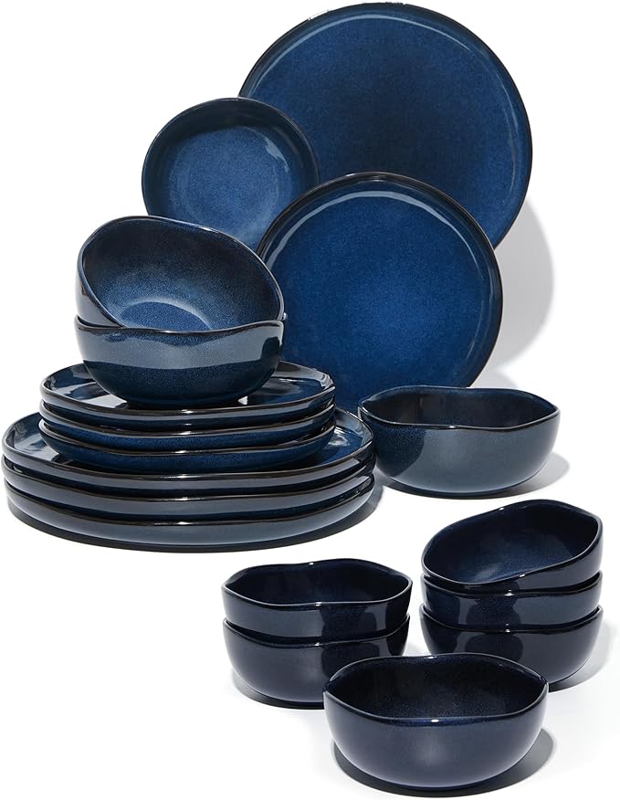 18 piece Dinnerware Sets Starry Blue